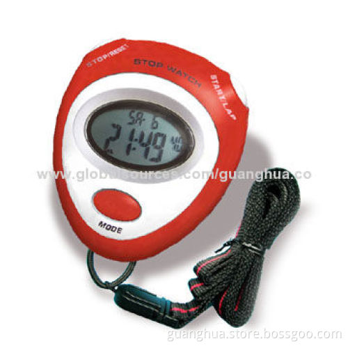 China Cheap Stopwatch/Sports Timer with Alarm Function, Timer with LCD Display